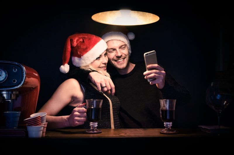 couple, love, christmas